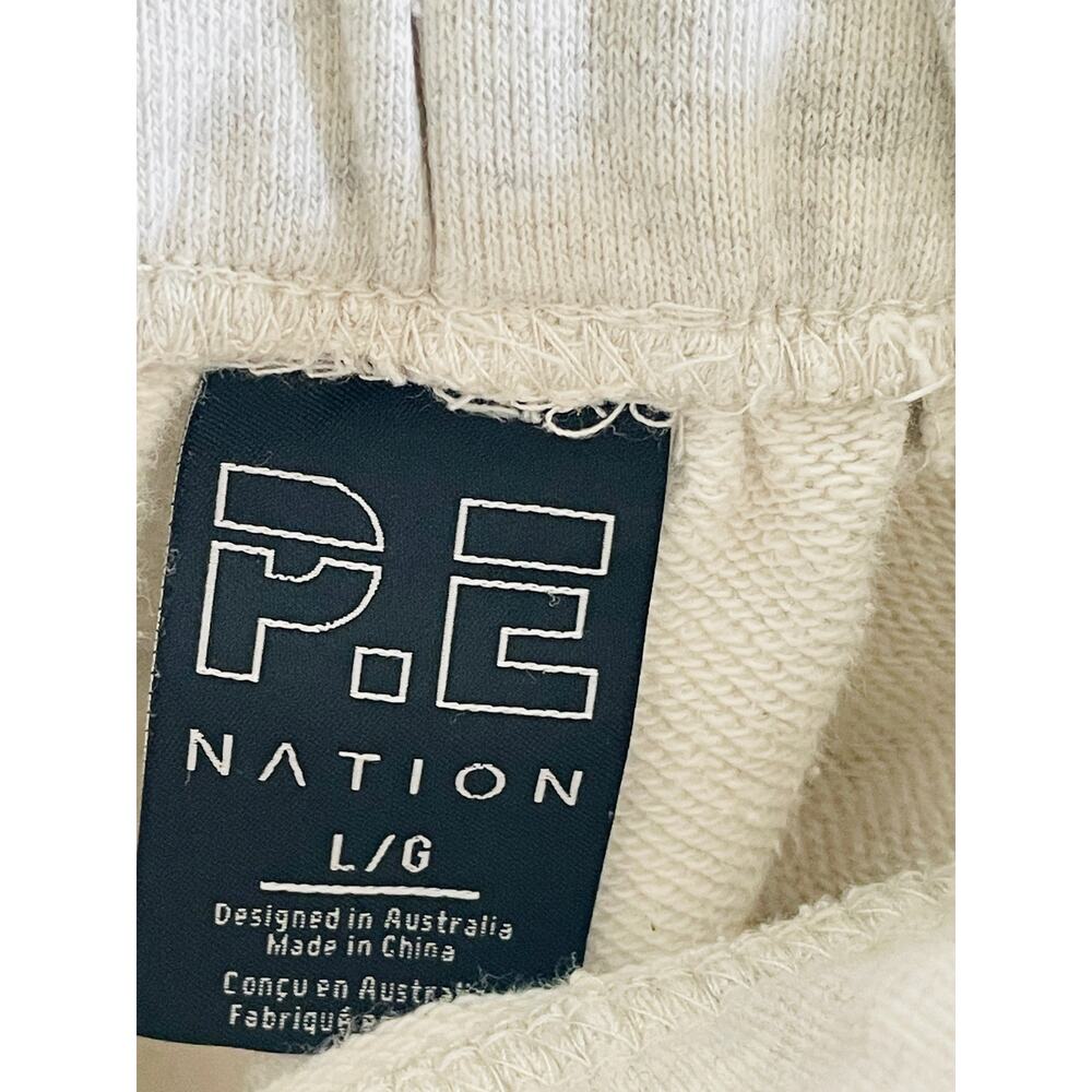 P.E Nation Gray Logo Sweatpants Joggers Organic Cotton Athleisure Large - Picture 6 of 9